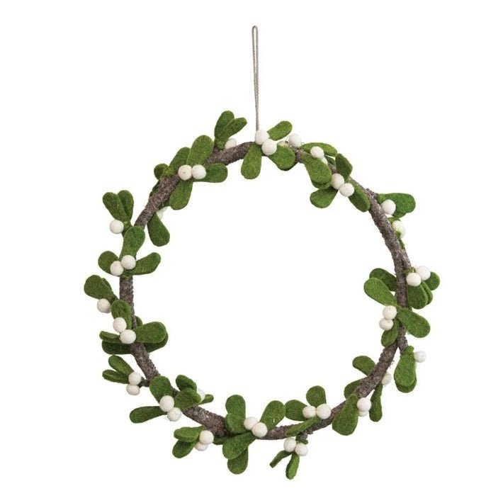 Leaf & Berry Wool Felt Wreath - DIGS