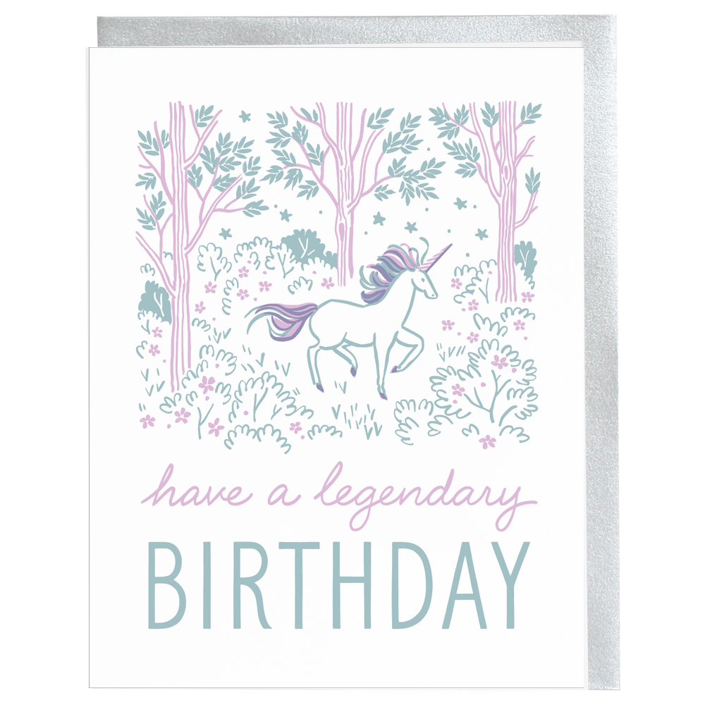 Legendary Unicorn Birthday Card - DIGS