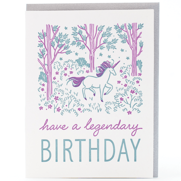 Legendary Unicorn Birthday Card - DIGS