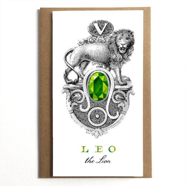 Leo the Lion Zodiac Card - DIGS