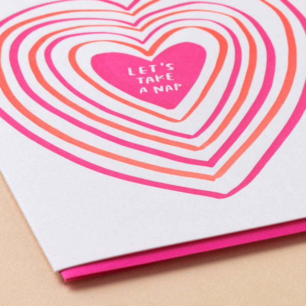 Let's Take a Nap Hearts Card - DIGS