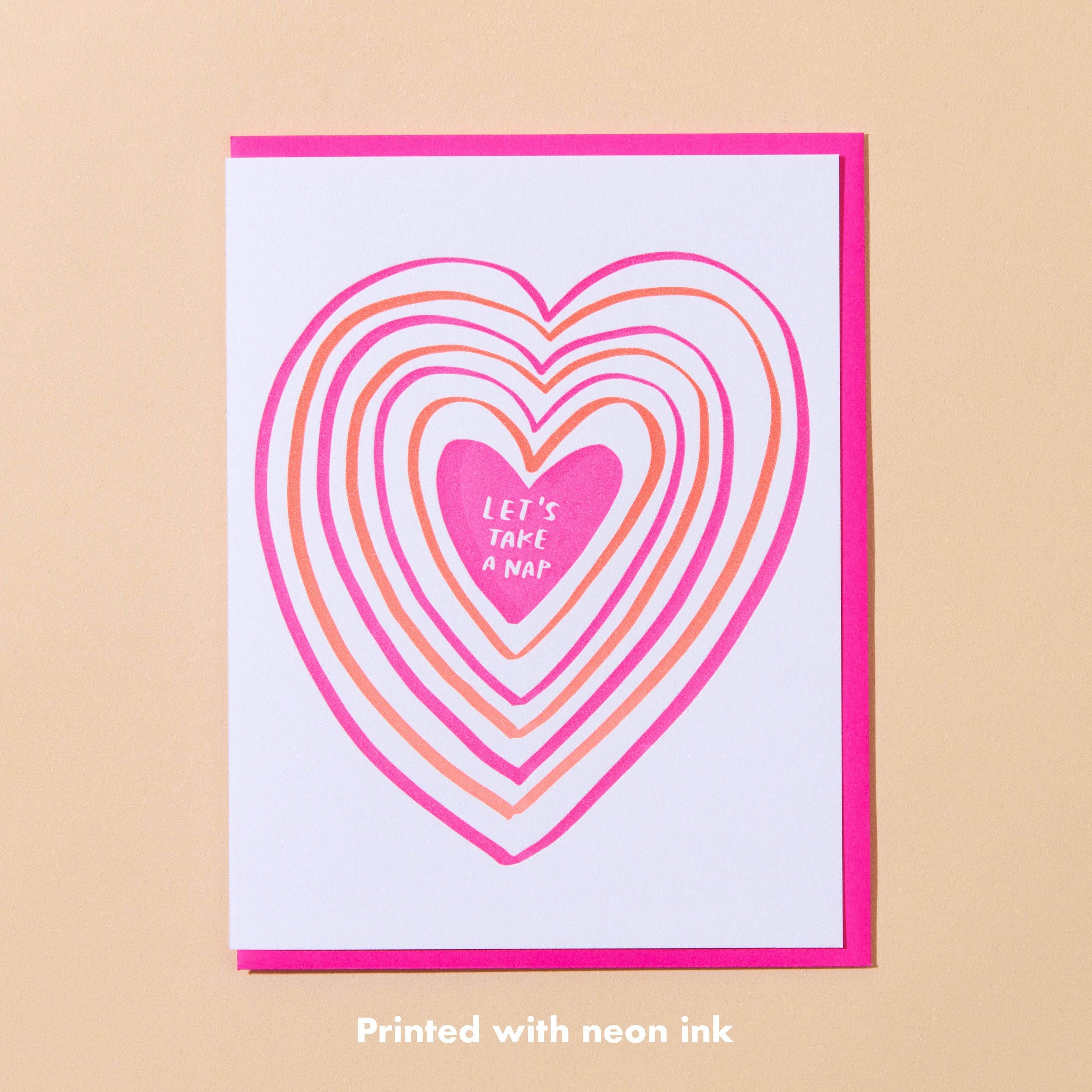 Let's Take a Nap Hearts Card - DIGS
