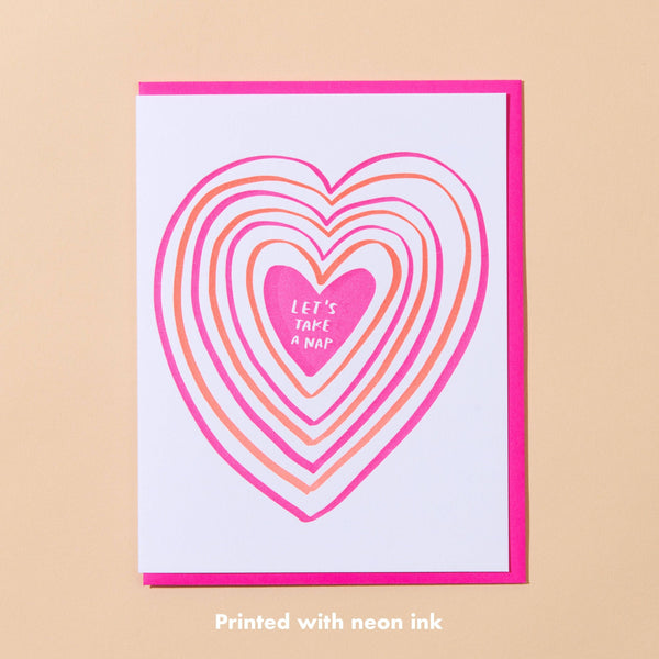 Let's Take a Nap Hearts Card - DIGS