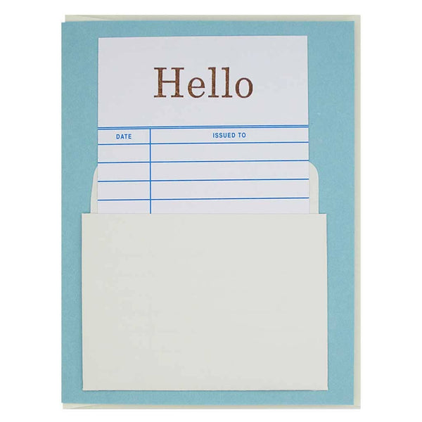 Library Card Hello Card - DIGS