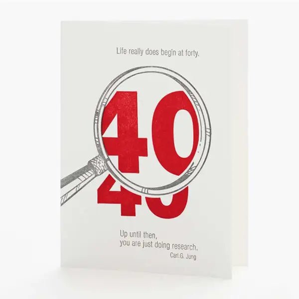 Life Begins at 40 Birthday Card - DIGS