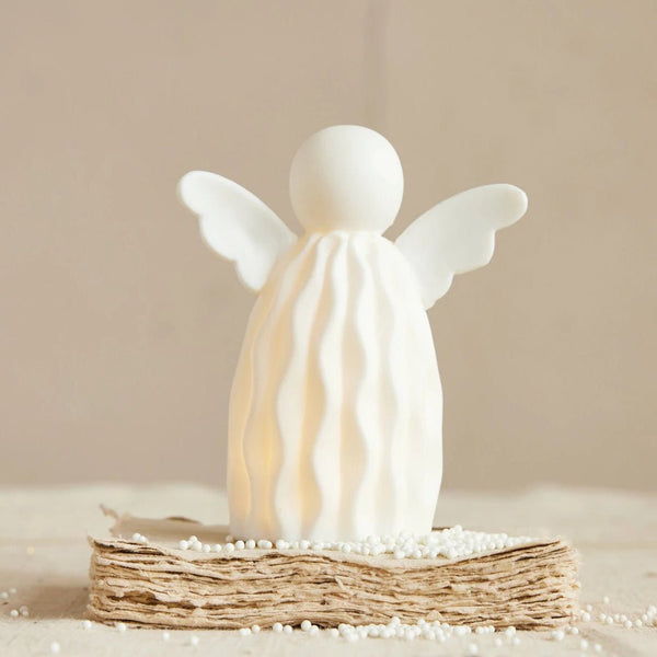 Light - Up Stoneware Angel - DIGS