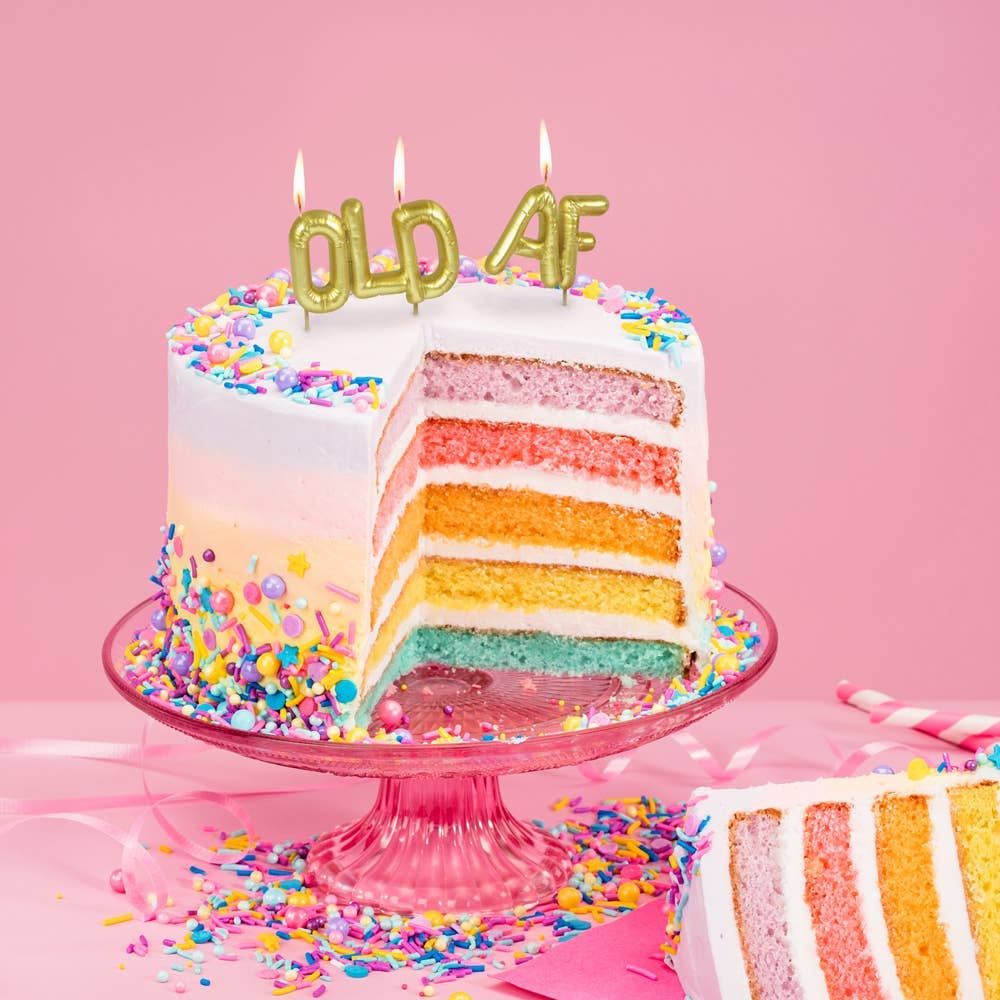 Lighten Up Birthday Party Candles: Old AF - DIGS