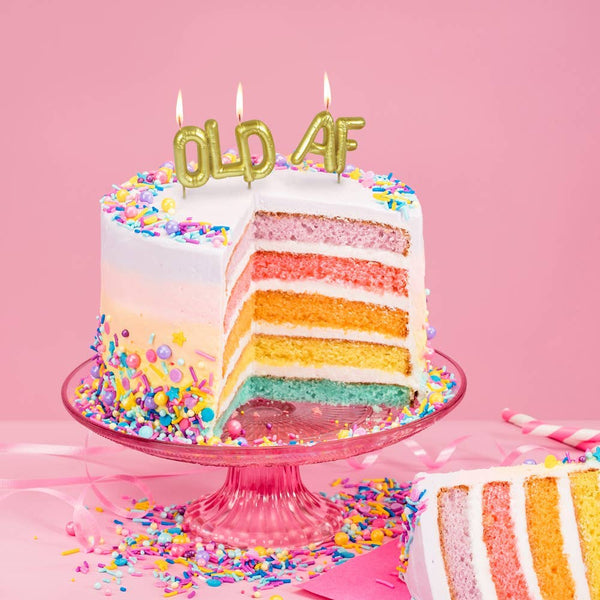 Lighten Up Birthday Party Candles: Old AF - DIGS