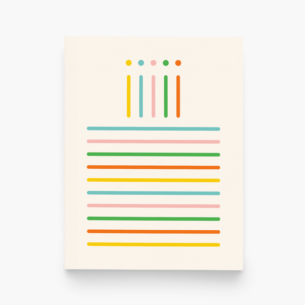 Linear Birthday Cake Card - DIGS