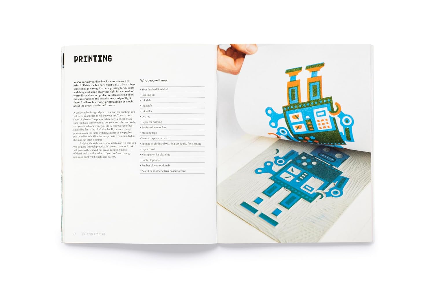 Linocut: Learn in a Weekend - DIGS