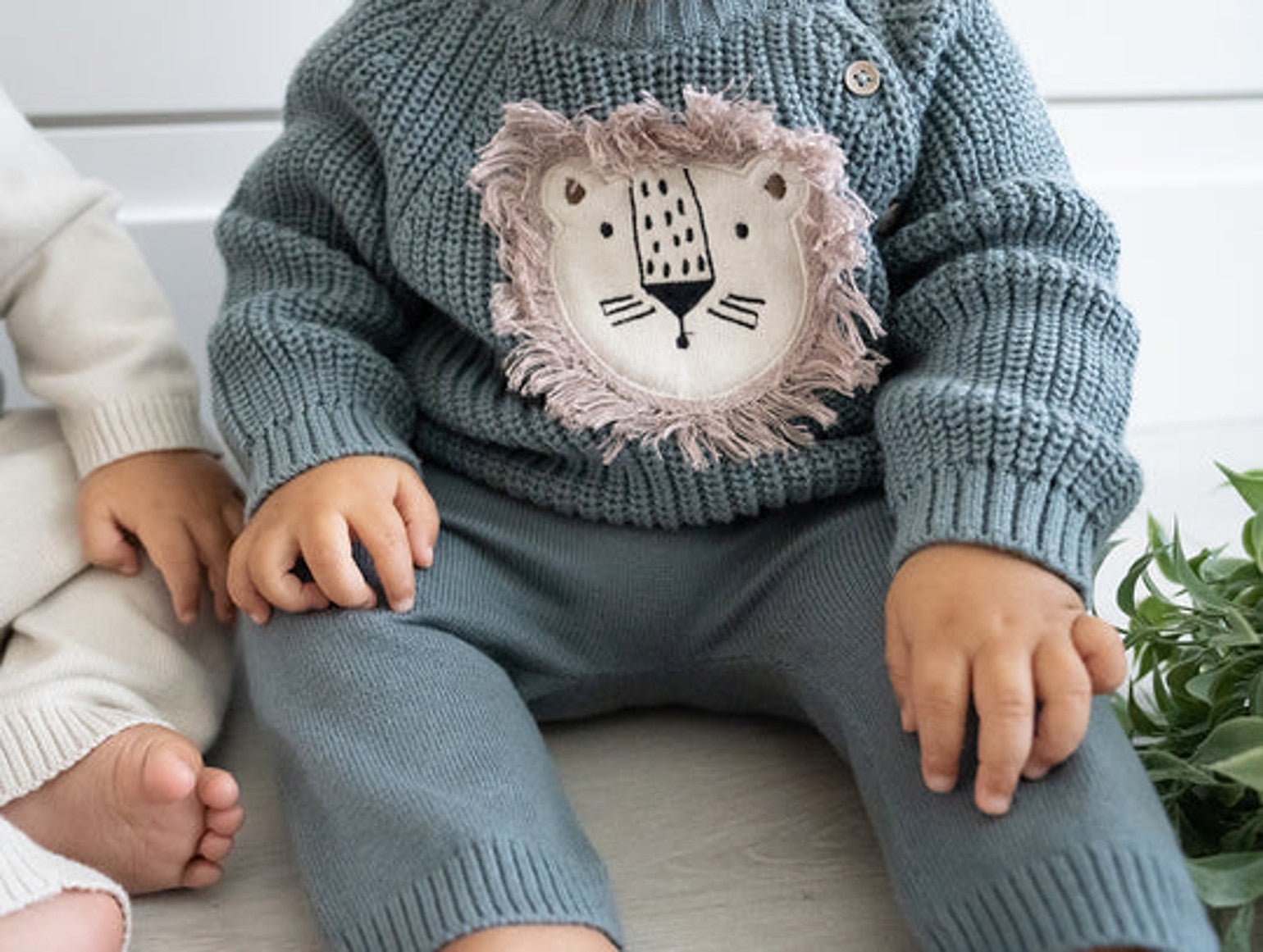 Lion Applique Baby Pullover Sweater - DIGS