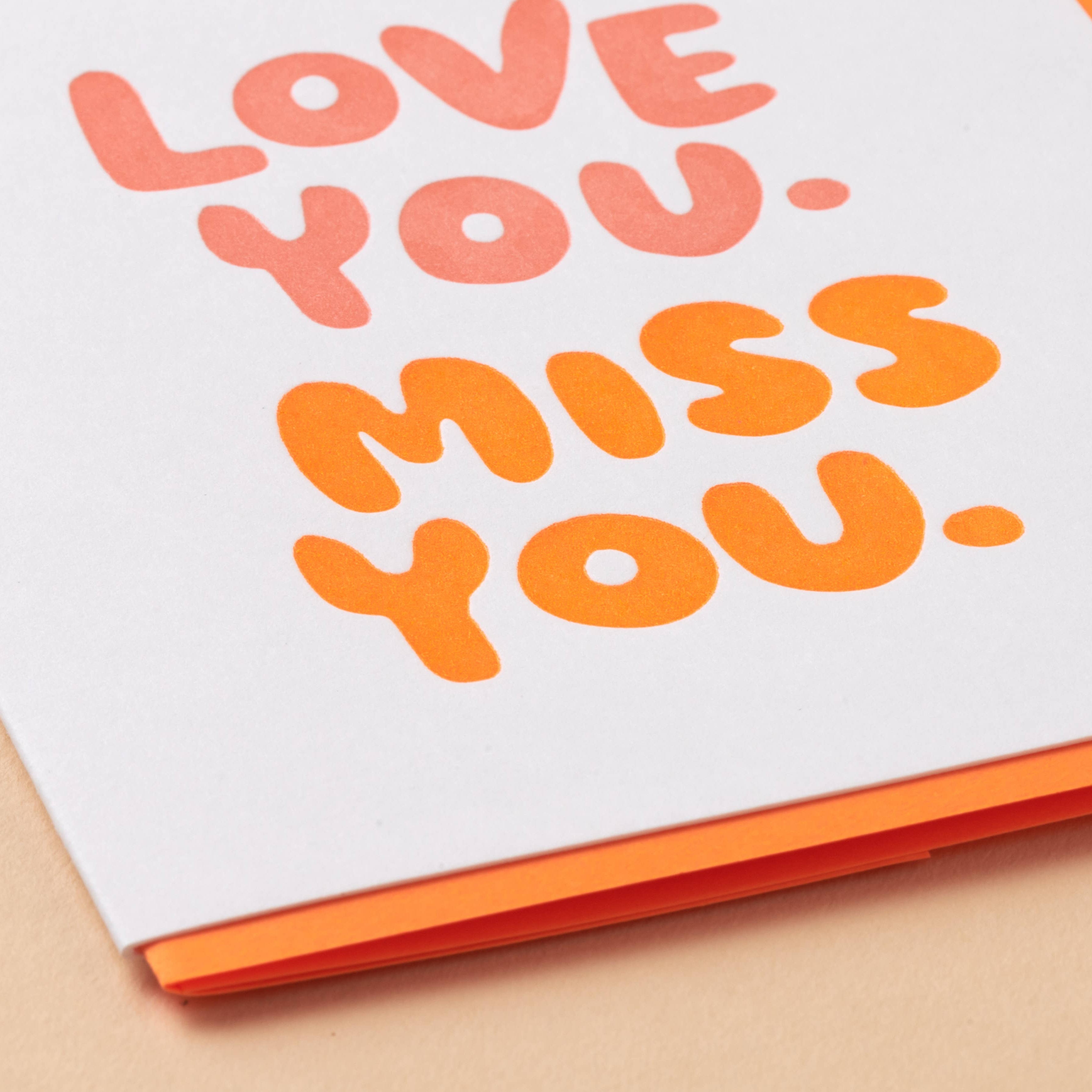 Love You, Miss You Card - DIGS
