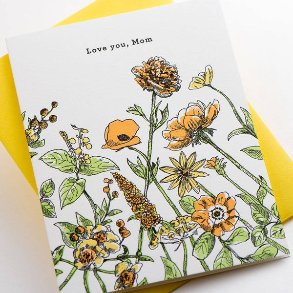 Love You Mom Floral Card - DIGS