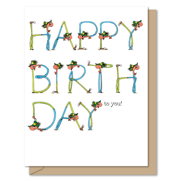 Lowly Letters Birthday Card - DIGS