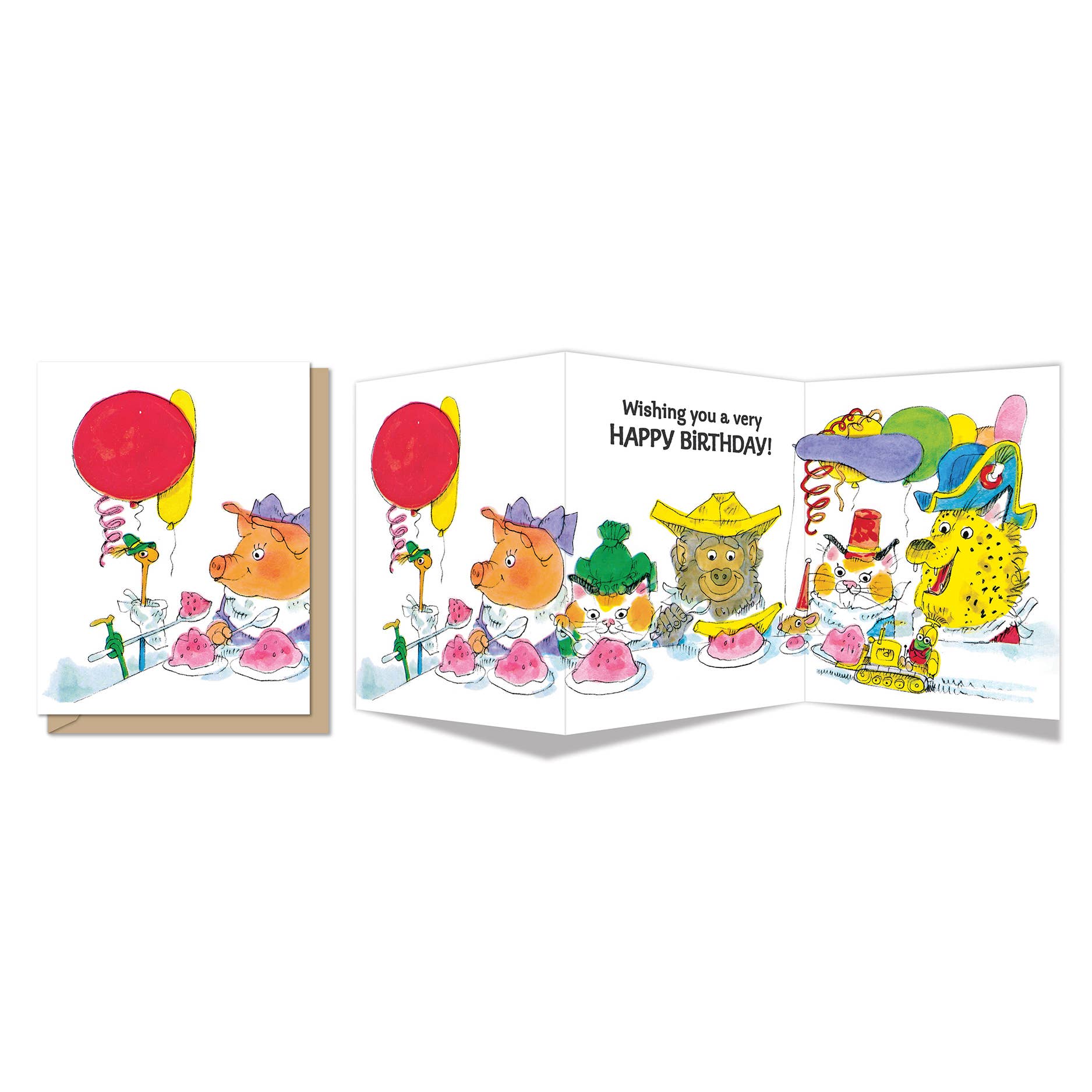 Lowly's Party Birthday Tri - Fold Card - DIGS