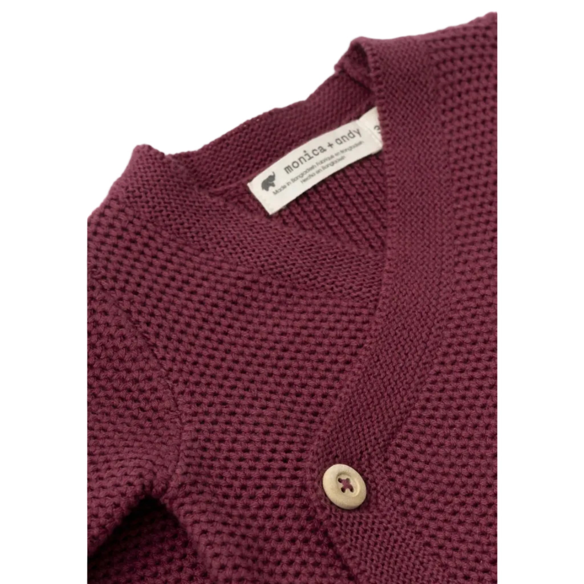 Lucky Baby Cardigan - Plum Purple - DIGS