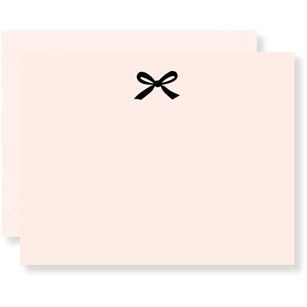 Luxe Bow Flat Note Cards, Set/10 - DIGS