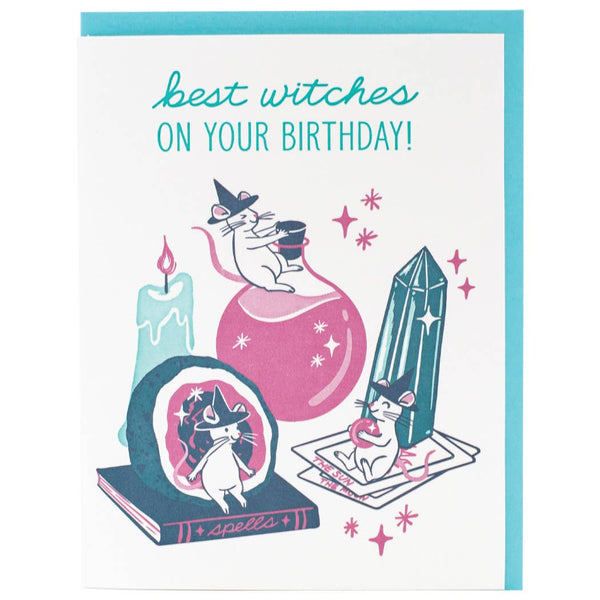 Magical Witches Birthday Card - DIGS