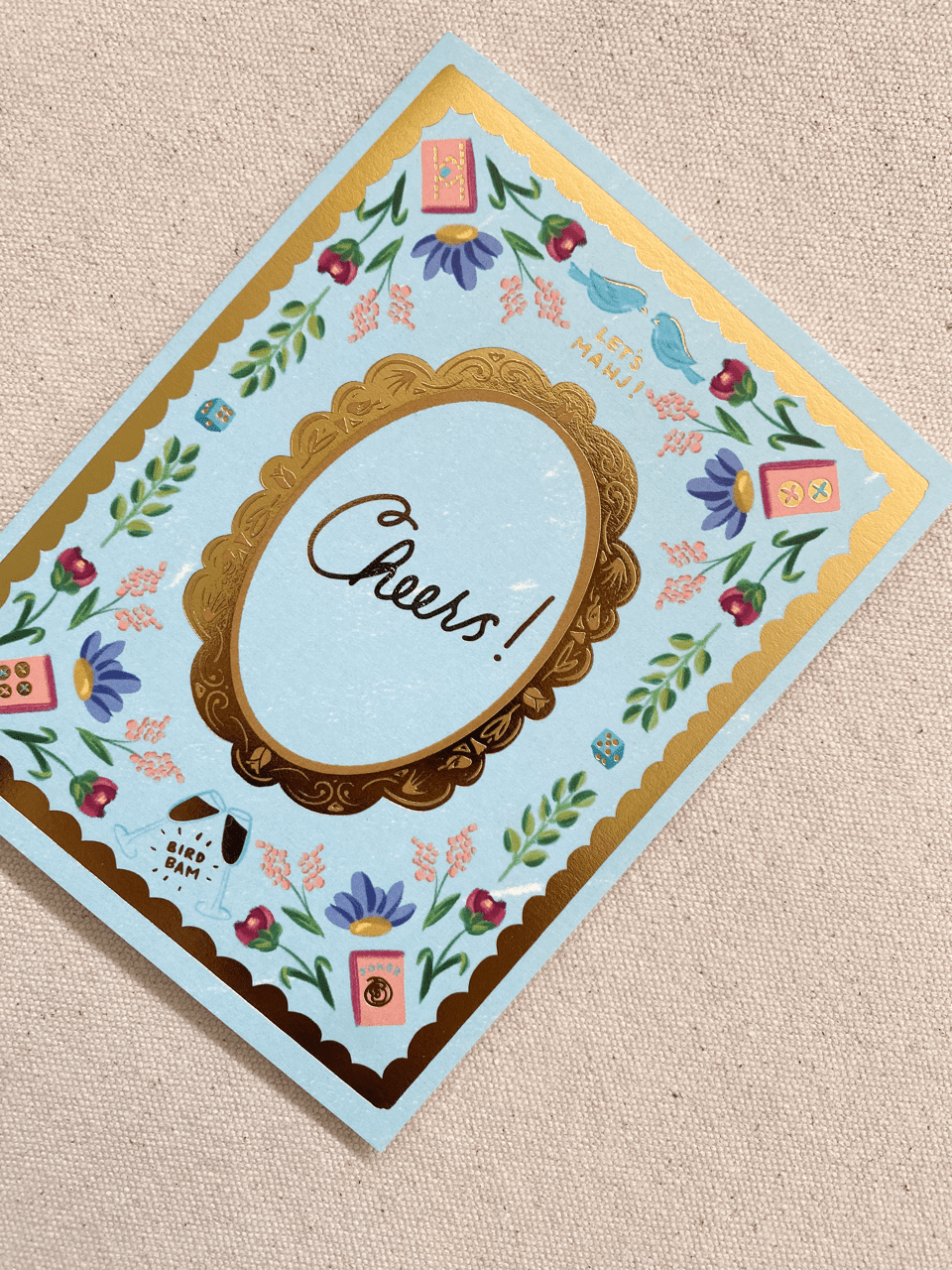 Mahjong (Bird, Bam!) Cheers Card - DIGS