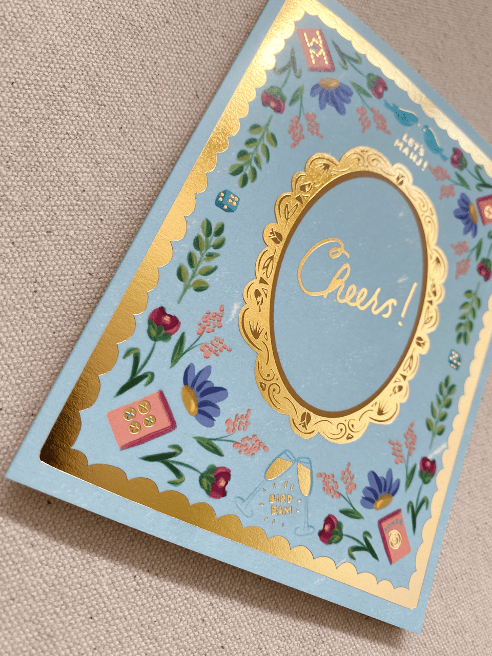 Mahjong (Bird, Bam!) Cheers Card - DIGS