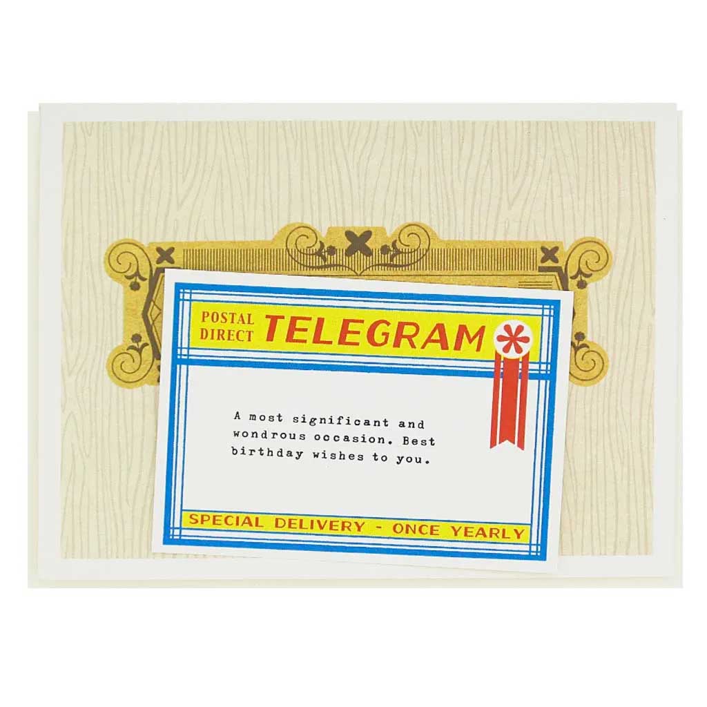 Mailslot Telegram Birthday Card - DIGS