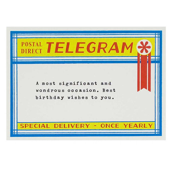 Mailslot Telegram Birthday Card - DIGS