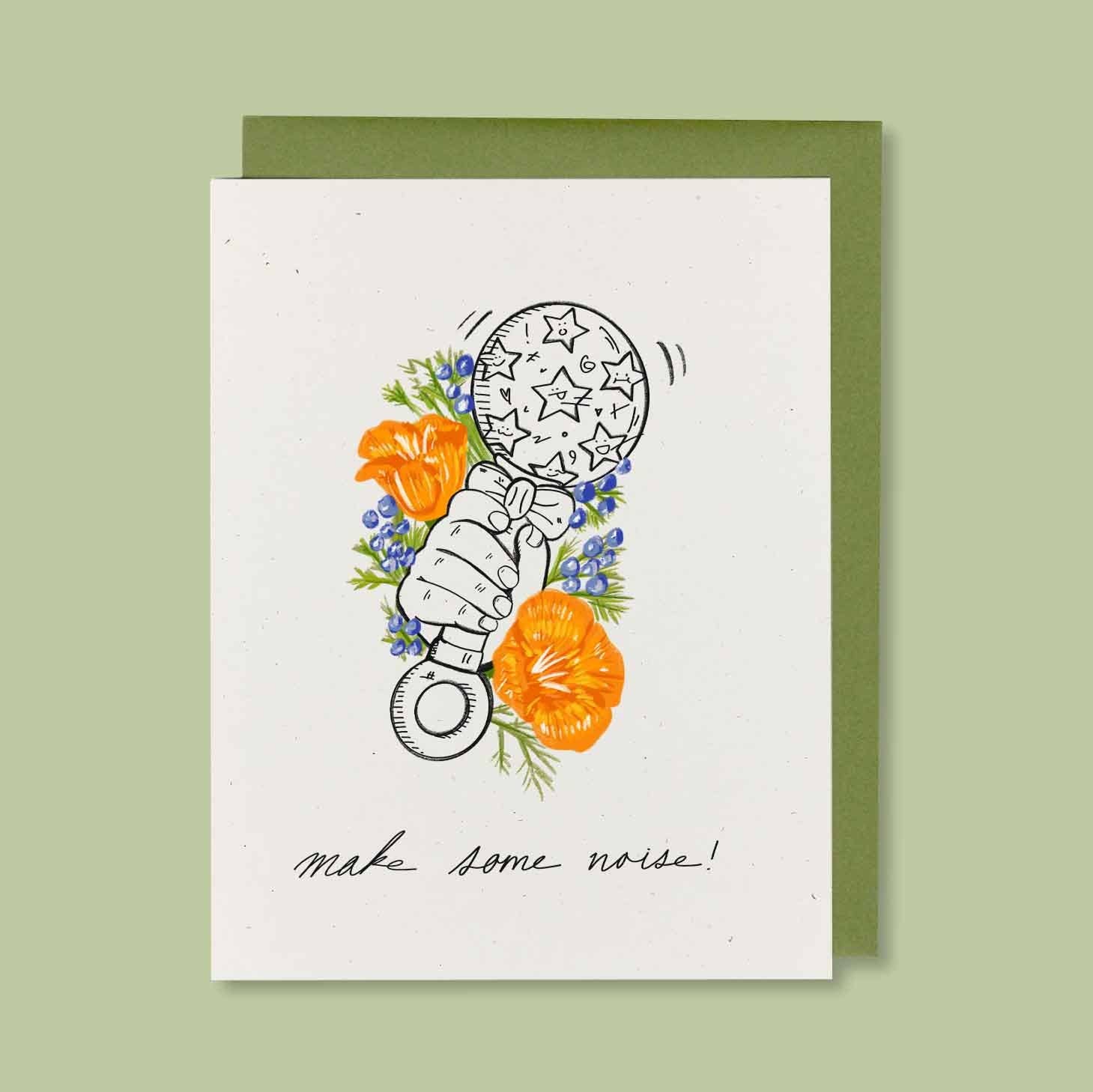 Make Some Noise! Baby Card - DIGS