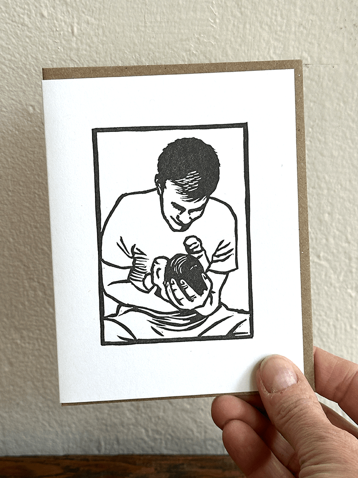 Man/Baby Hug Father's Day Card - DIGS