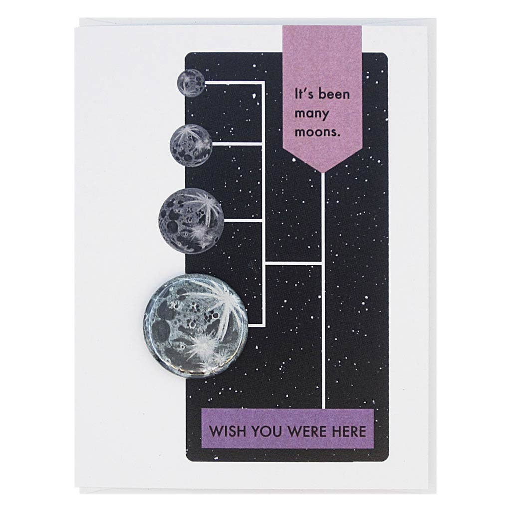 Many Moons Pin Miss You Card - DIGS