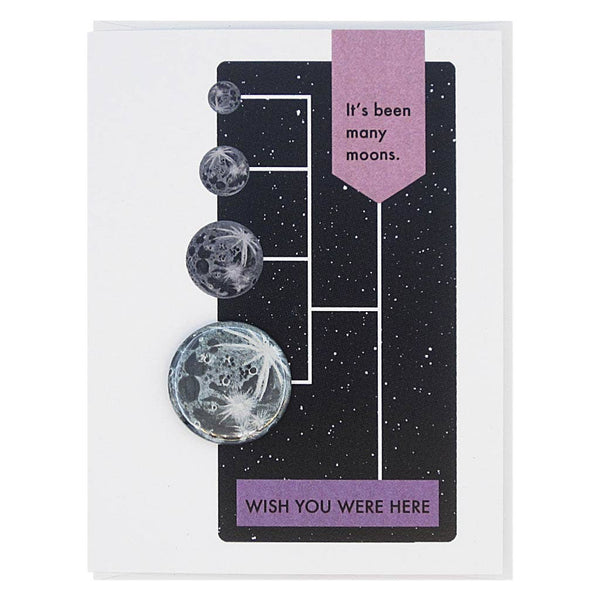 Many Moons Pin Miss You Card - DIGS