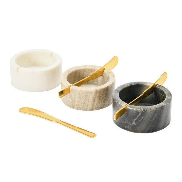 Marble Bowl With Knife - DIGS