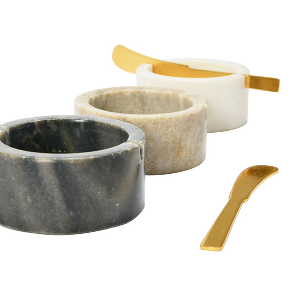 Marble Bowl With Knife - DIGS