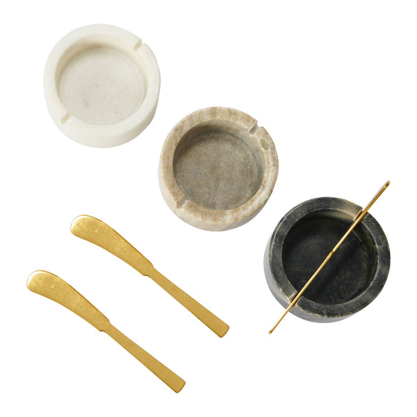 Marble Bowl With Knife - DIGS