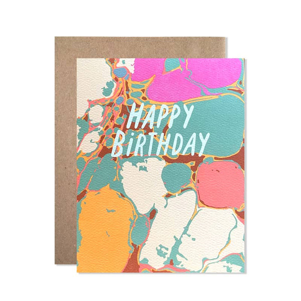 Marbled Birthday Card - DIGS