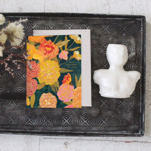 Marigolds Birthday Card - DIGS