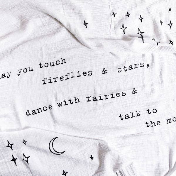 May You Touch Fireflies Swaddle Blanket - DIGS