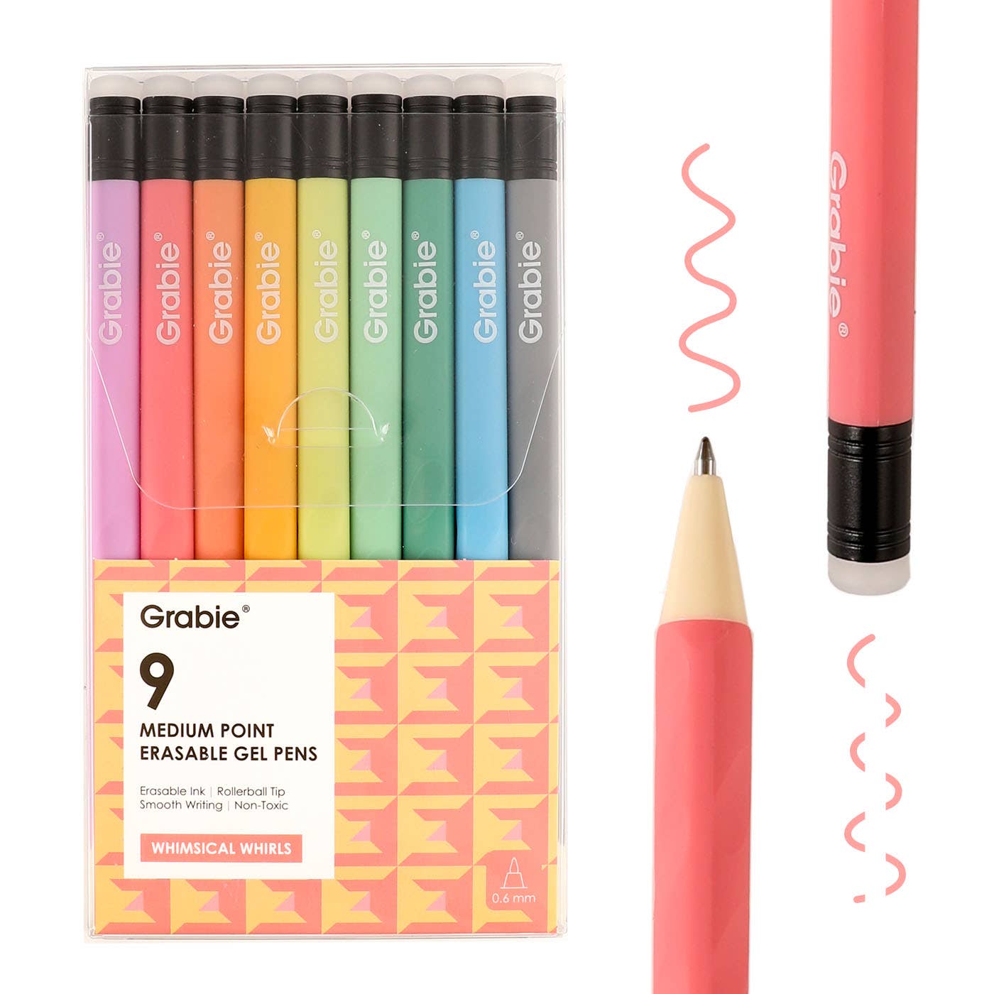 Medium Point Erasable Gel Pen Set: Set of 36 - DIGS