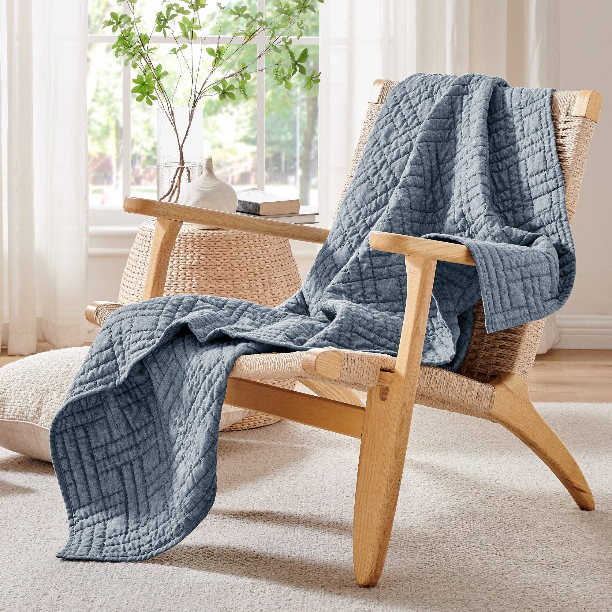 Melange Stitch Quilted Throw - DIGS