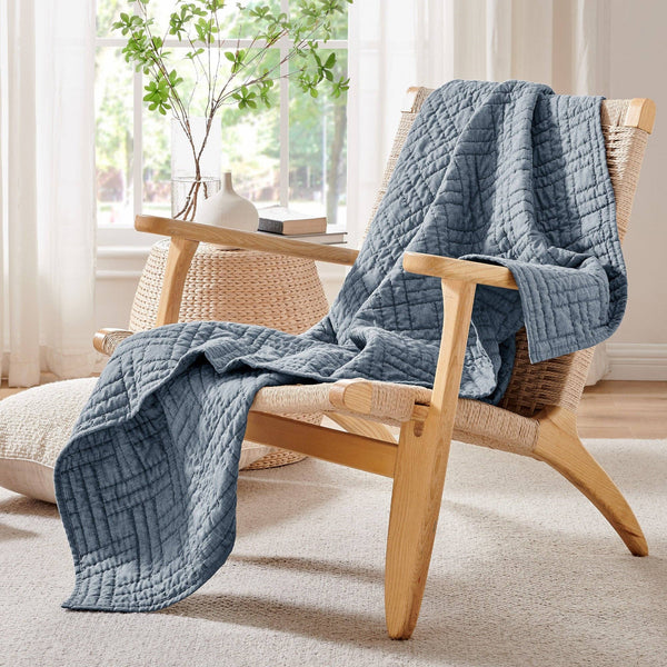 Melange Stitch Quilted Throw - DIGS
