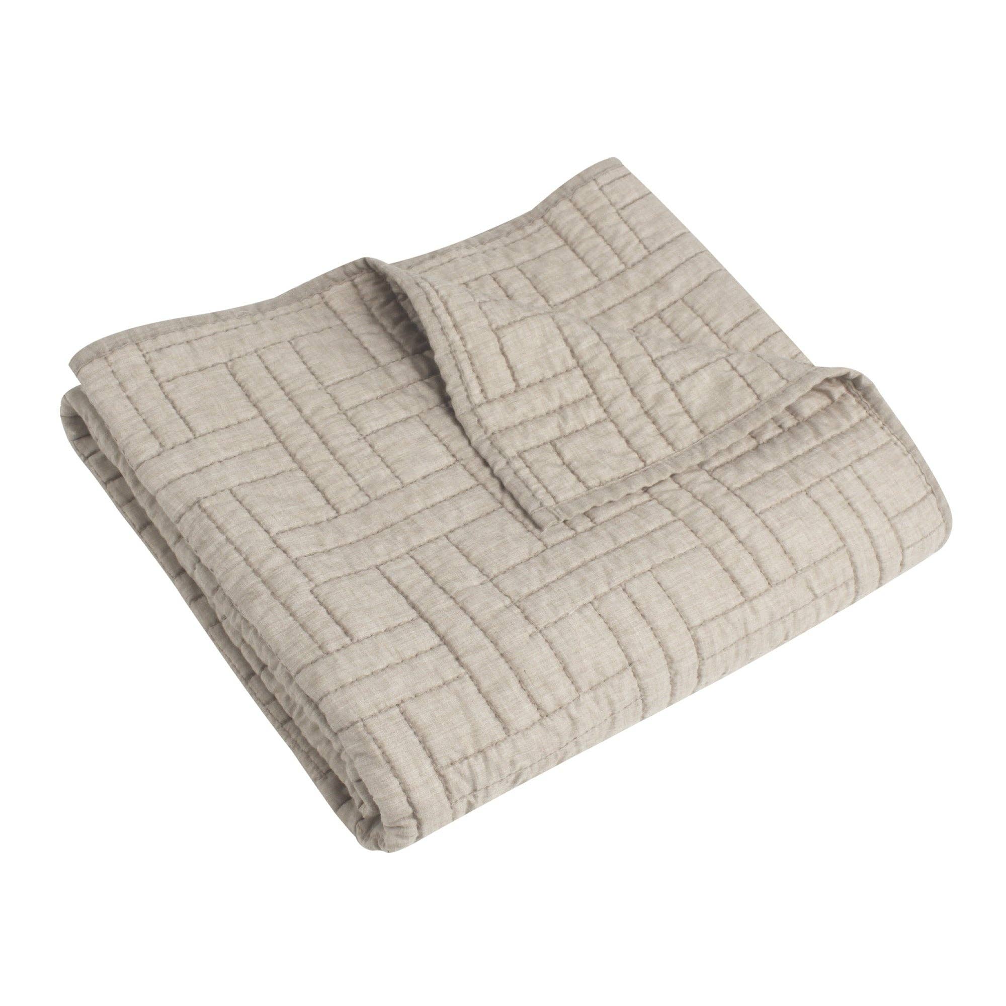 Melange Stitch Quilted Throw - DIGS