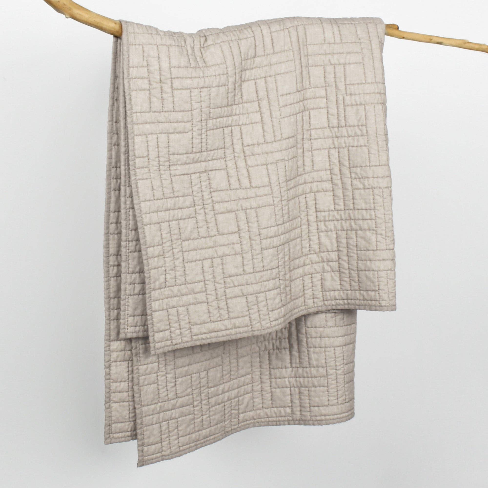 Melange Stitch Quilted Throw - DIGS