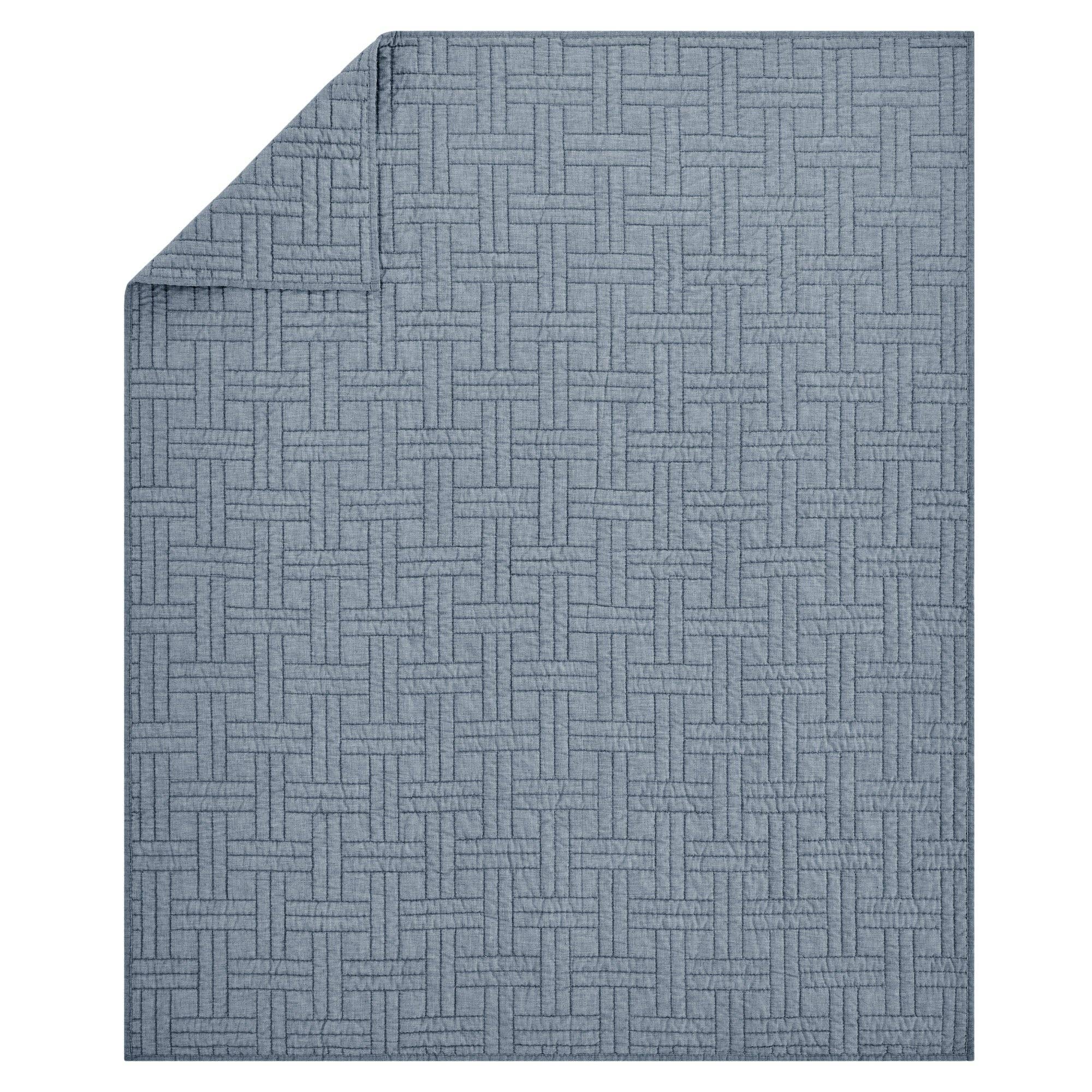 Melange Stitch Quilted Throw - DIGS