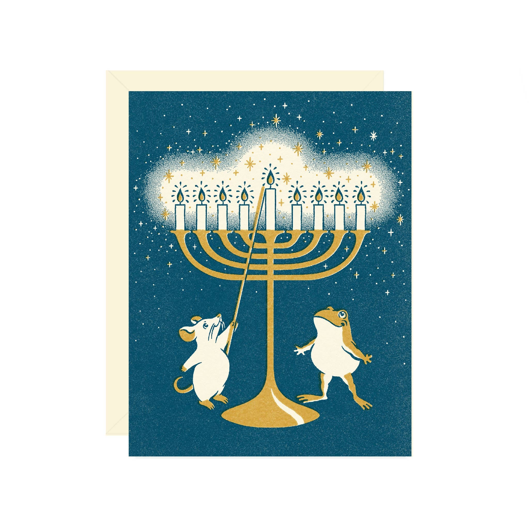 Menorah Lighting Hanukkah Card - DIGS
