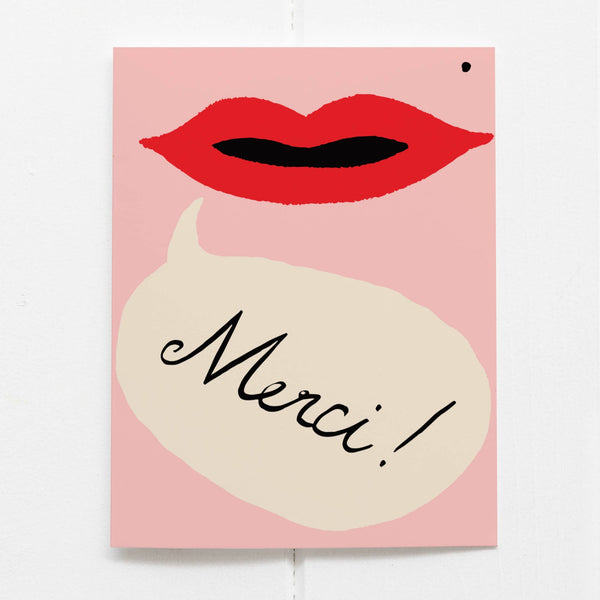 Merci Lips Thank You Card - DIGS