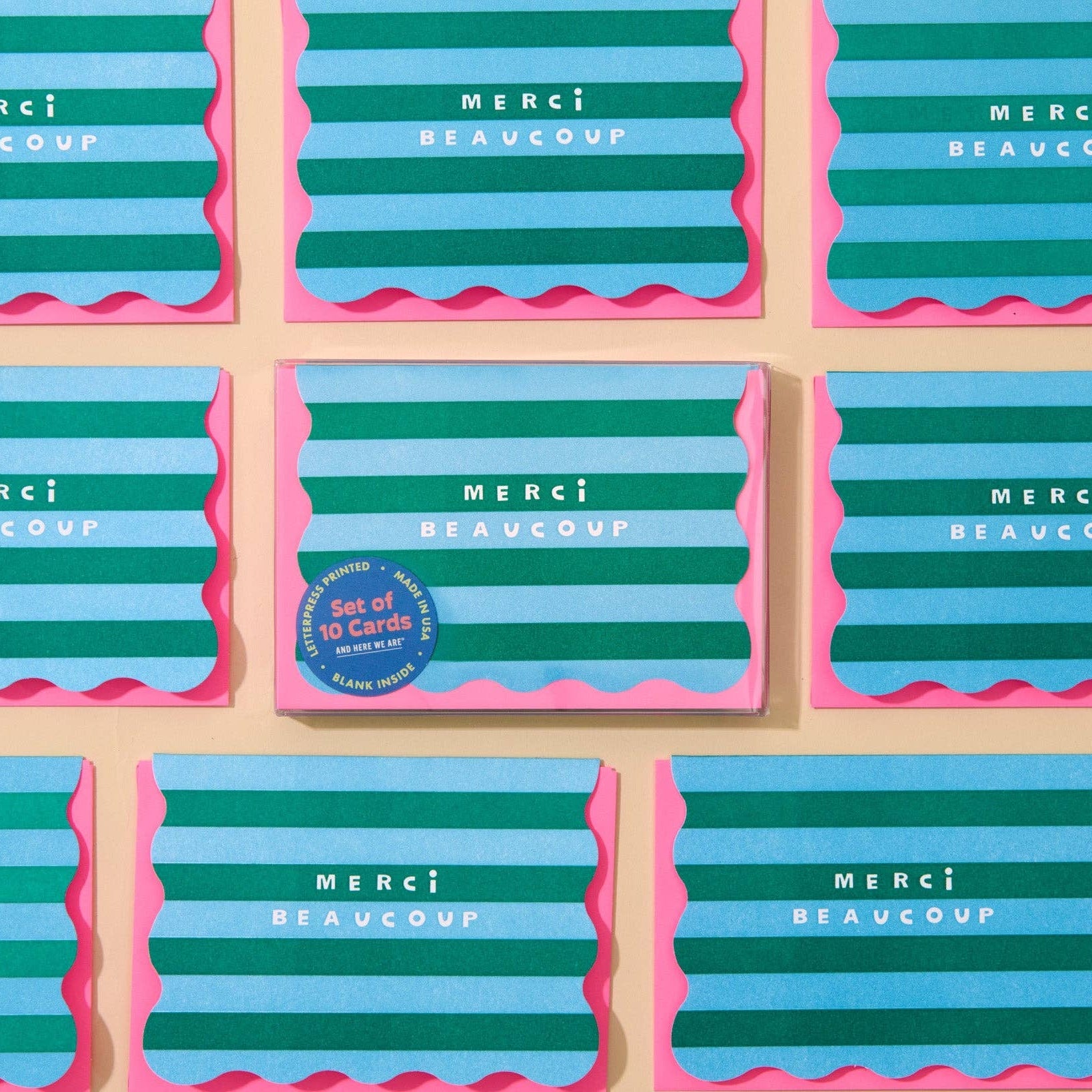 Merci Stripe Thank You Card Set - DIGS