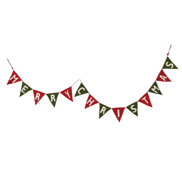 Merry Christmas Felt Pennant Banner - DIGS