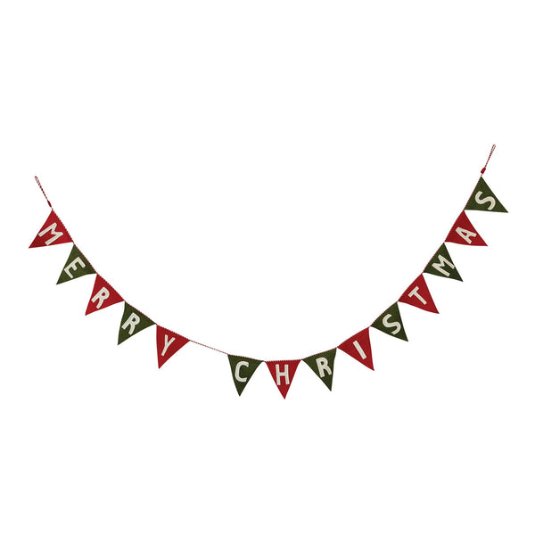 Merry Christmas Felt Pennant Banner - DIGS