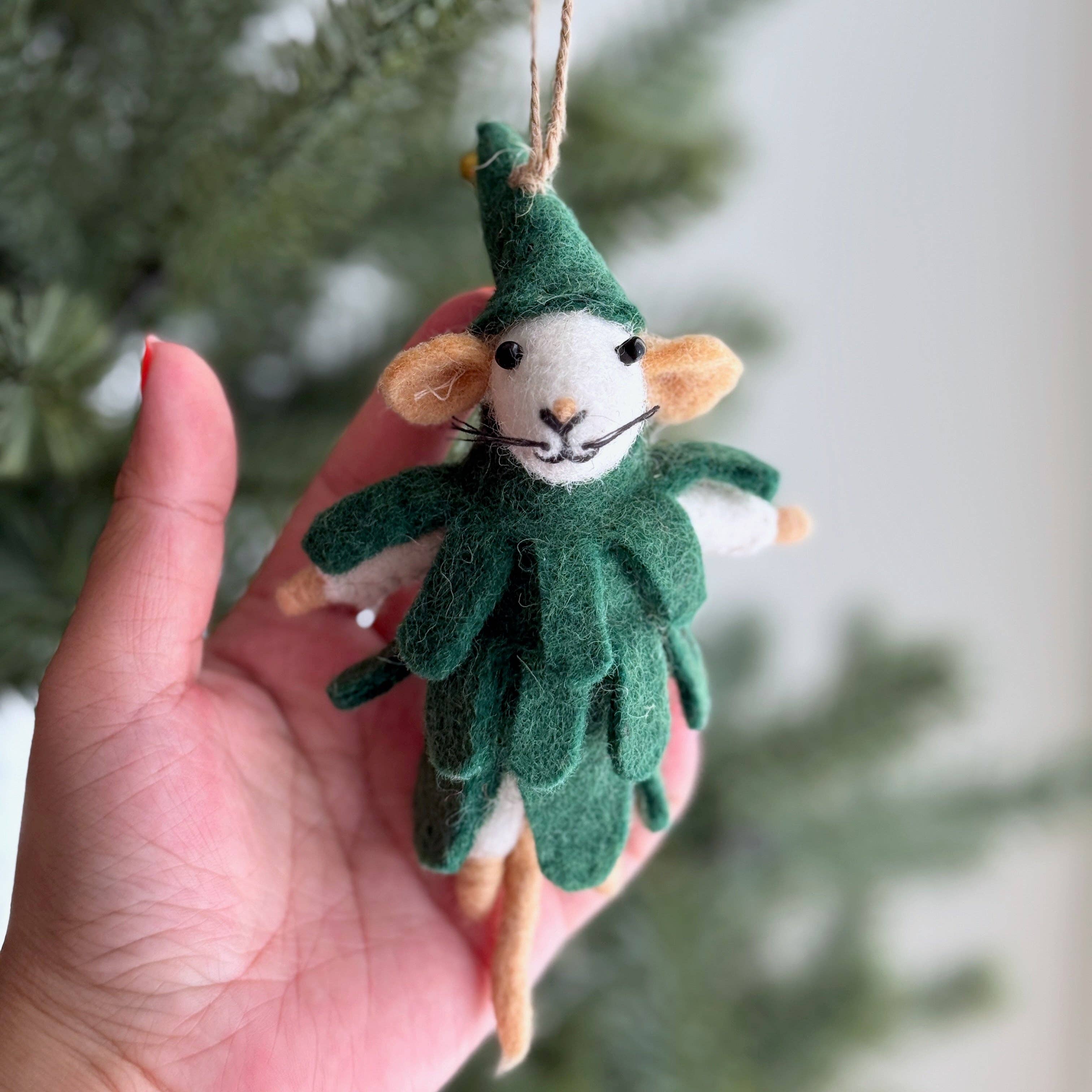 Merry Spruce Mouse Ornament - DIGS