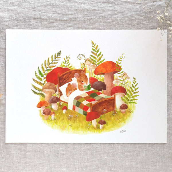 Mice in Bed Print - DIGS