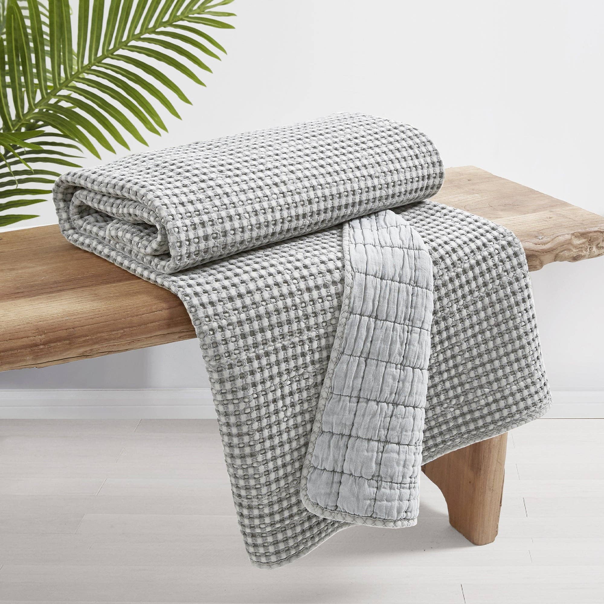 Mills Waffle Quilted Throw - DIGS